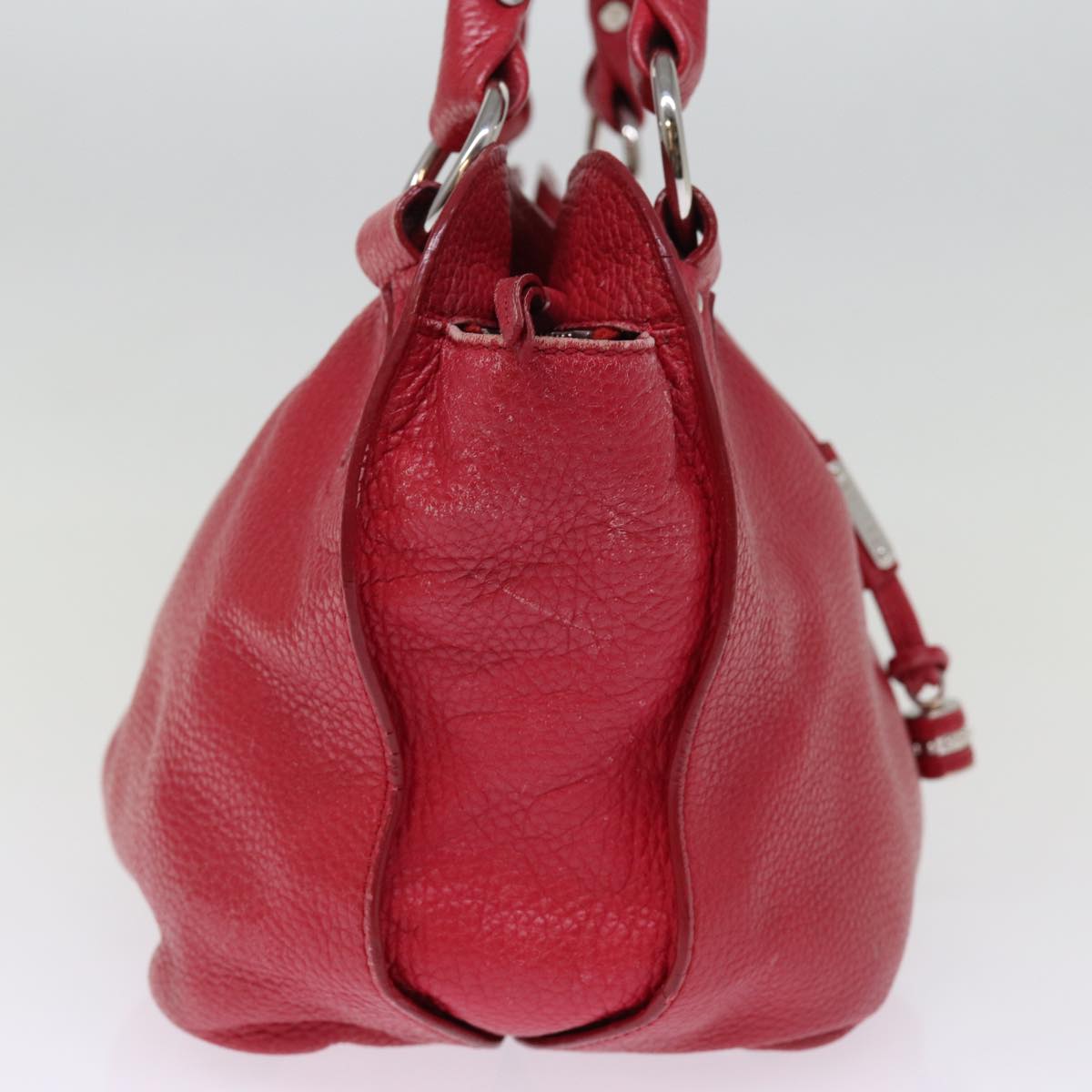 Luxury CELINE Hand Bag Leather Red 77381