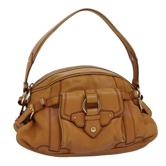 Luxury CELINE Shoulder Bag Leather Brown 77389