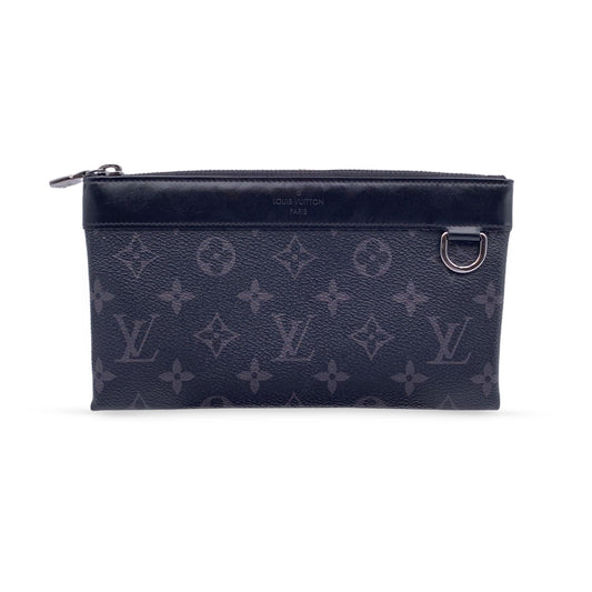 LOUIS VUITTON Monogram Eclipse Canvas Pochette Discovery Clutch Bag