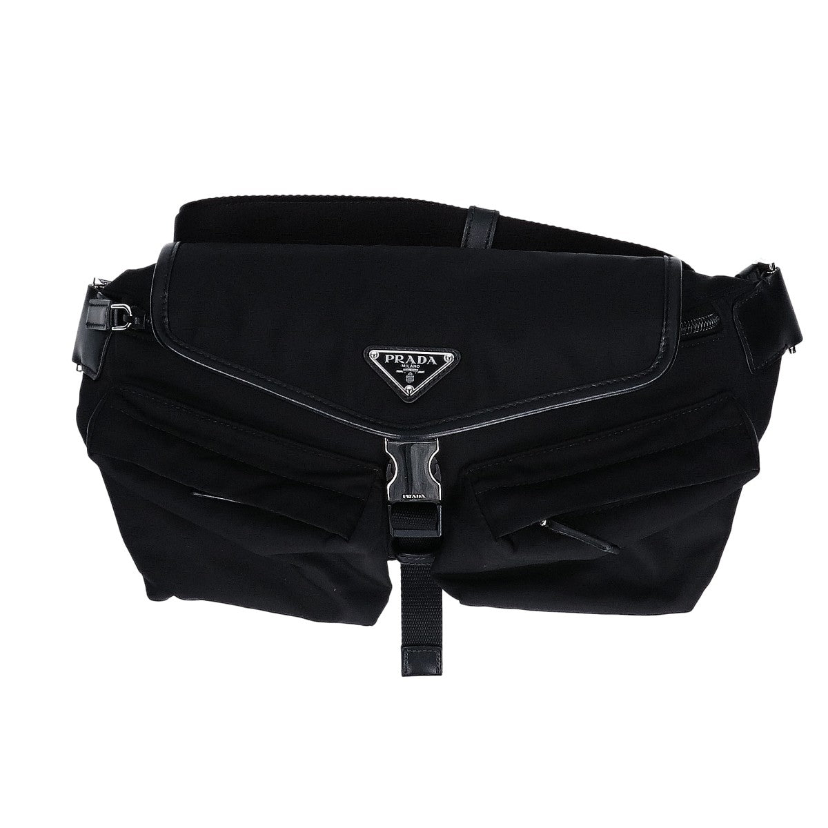 Prada 2VH174 Re-Nylon Leather Shoulder Bag