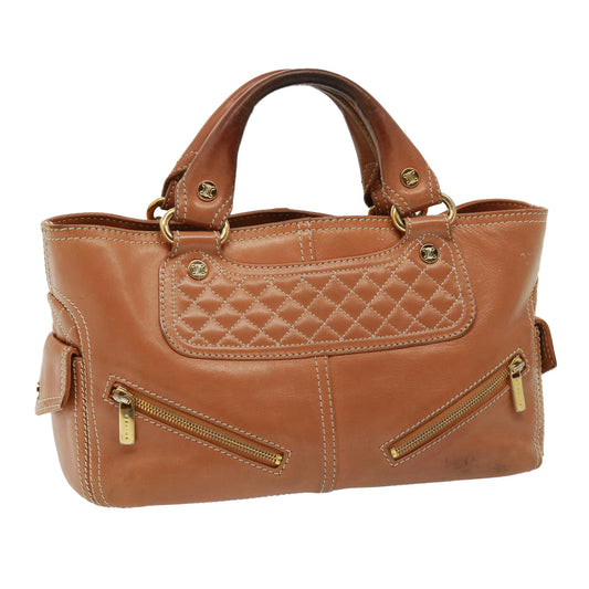 Luxury CELINE Hand Bag Leather Brown 77738