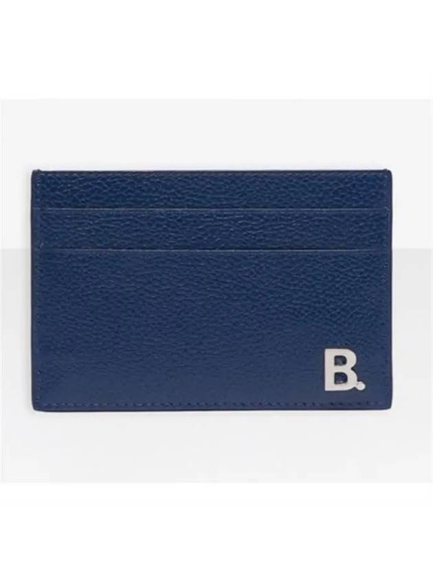 Luxury Balenciaga Trending 2026 BB Logo Card Wallet Blue