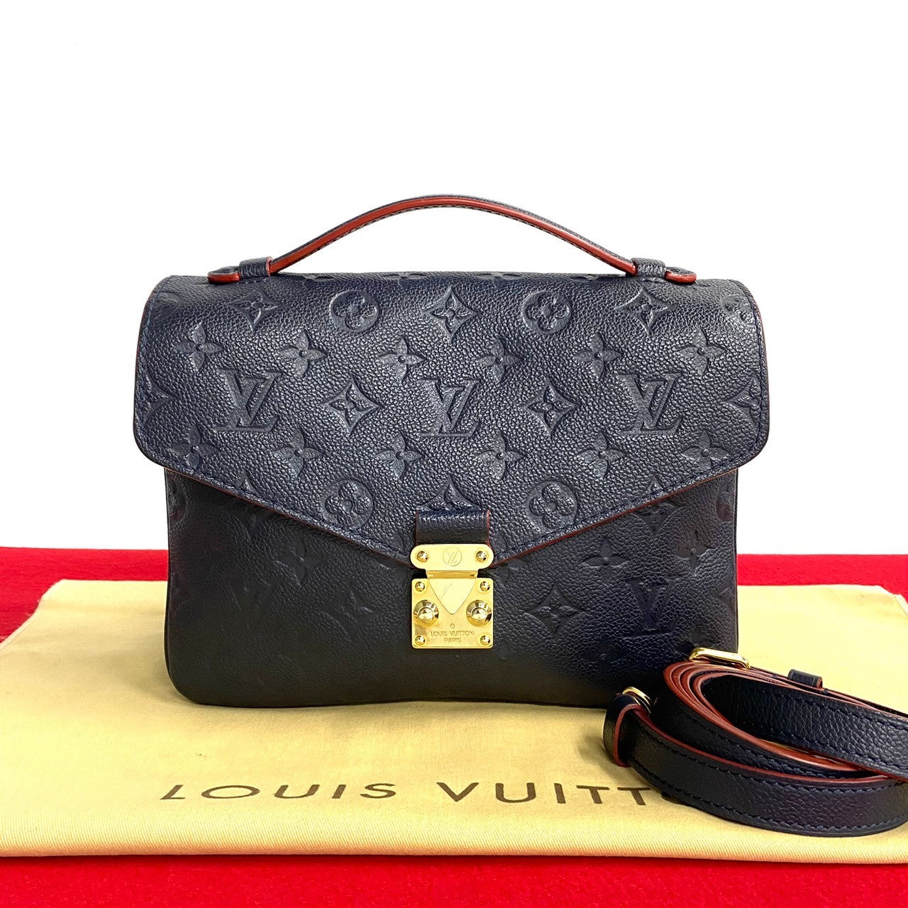 LOUIS VUITTON Shoulder Bag Monogram Ann Platt Navy 2-way handbag Monogram Ann Platt Pochette Metis MM Women