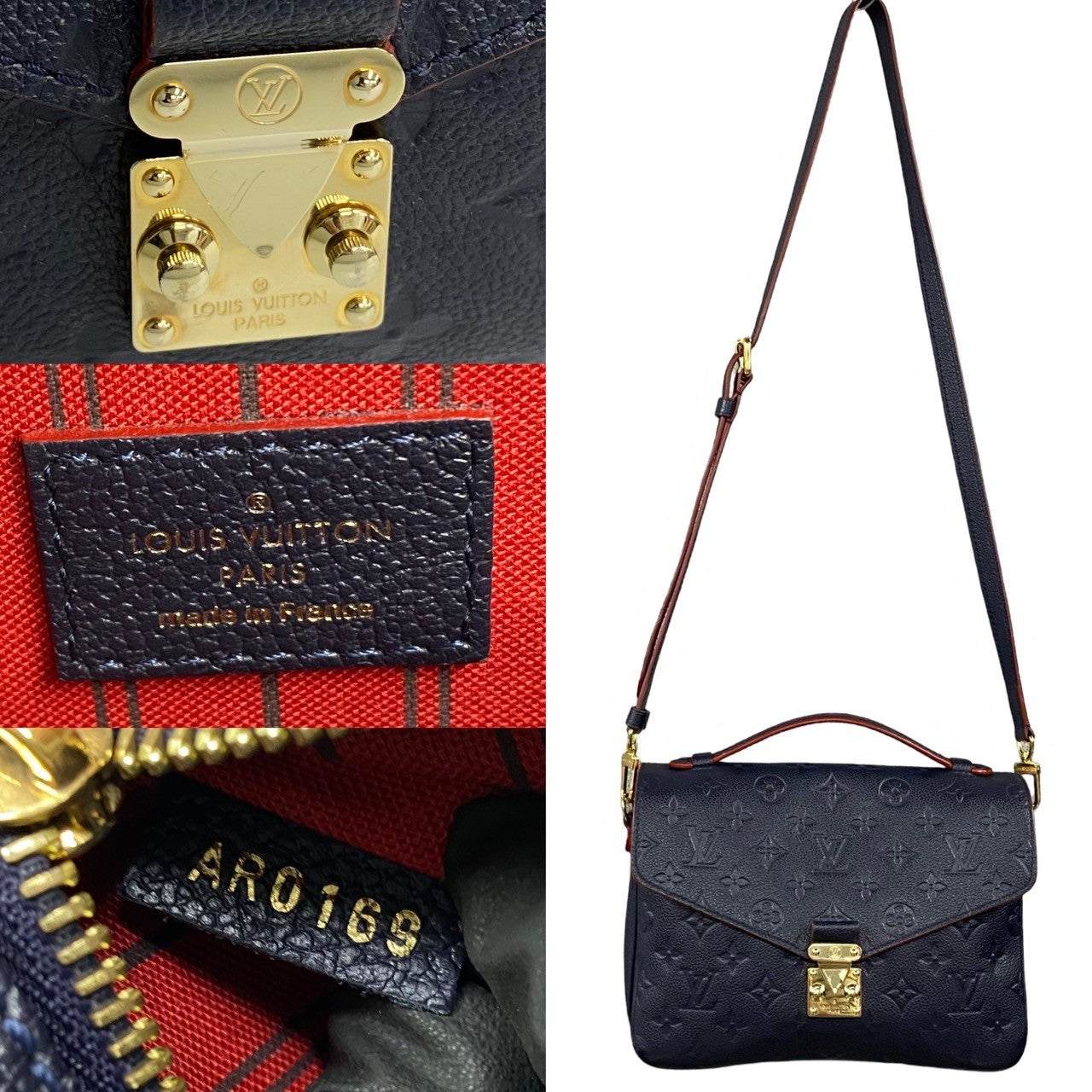 LOUIS VUITTON Shoulder Bag Monogram Ann Platt Navy 2-way handbag Monogram Ann Platt Pochette Metis MM Women