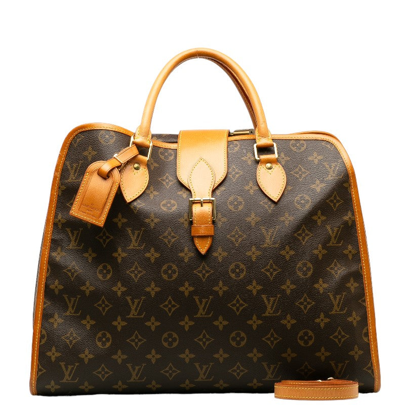 Louis Vuitton Monogram Rivoli Handbag 2WAY M53380 Brown PVC Leather Lady Louis Vuitton