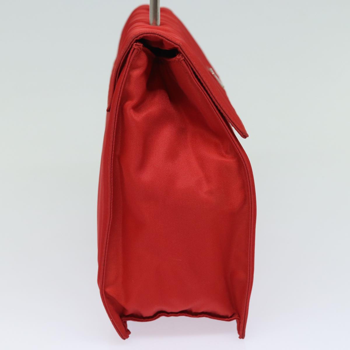 PRADA Hand Bag Nylon Red Auth 78079