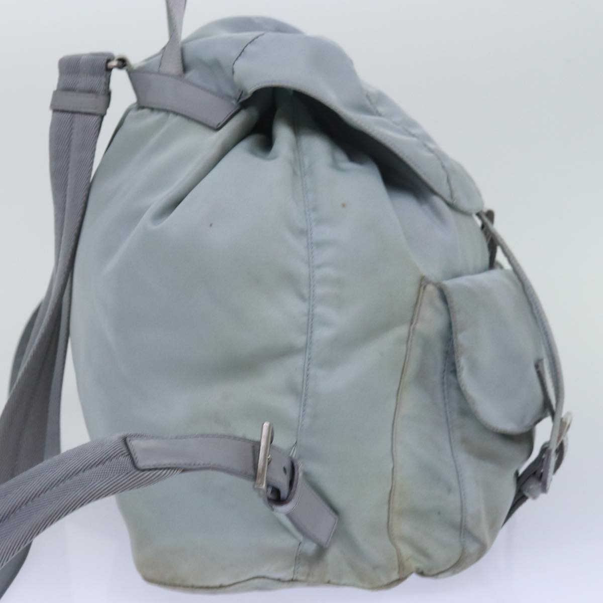 PRADA Shoulder Bag Nylon Light Blue Auth