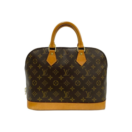 LOUIS VUITTON Handbag leather Brown Monogram Alma
