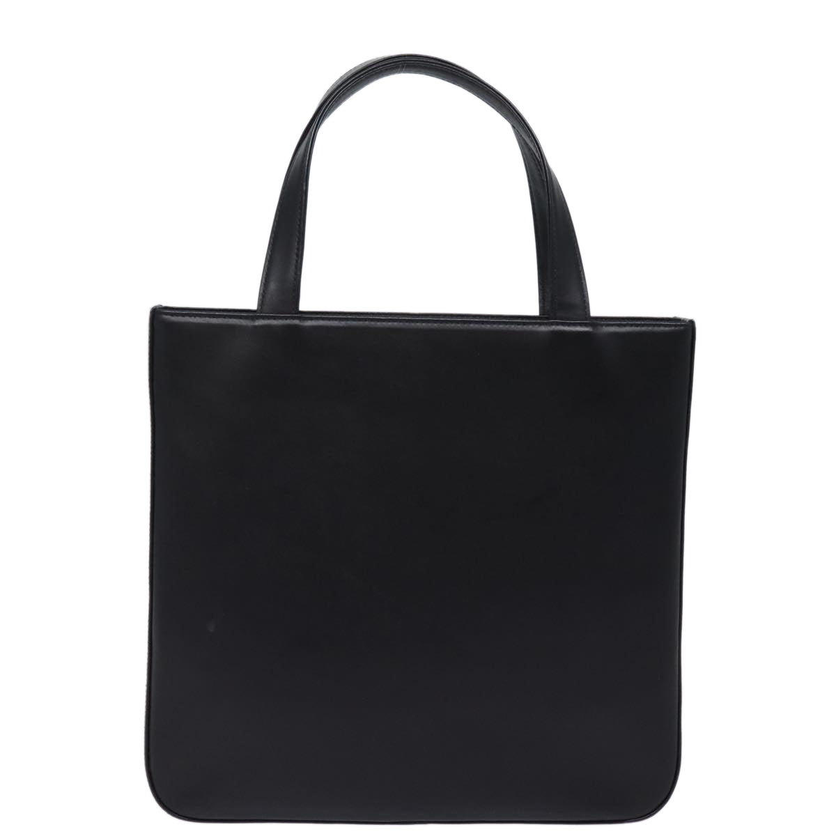 Burberry Nova Check Hand Bag Nylon Leather Beige Black Auth 78540