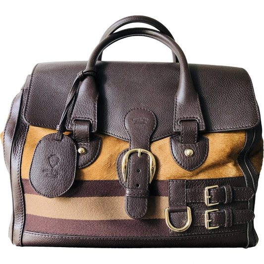 Gucci brown pony-style calfskin handbag