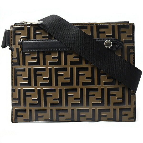 Fendi FF Logo Calf Shoulder Bag