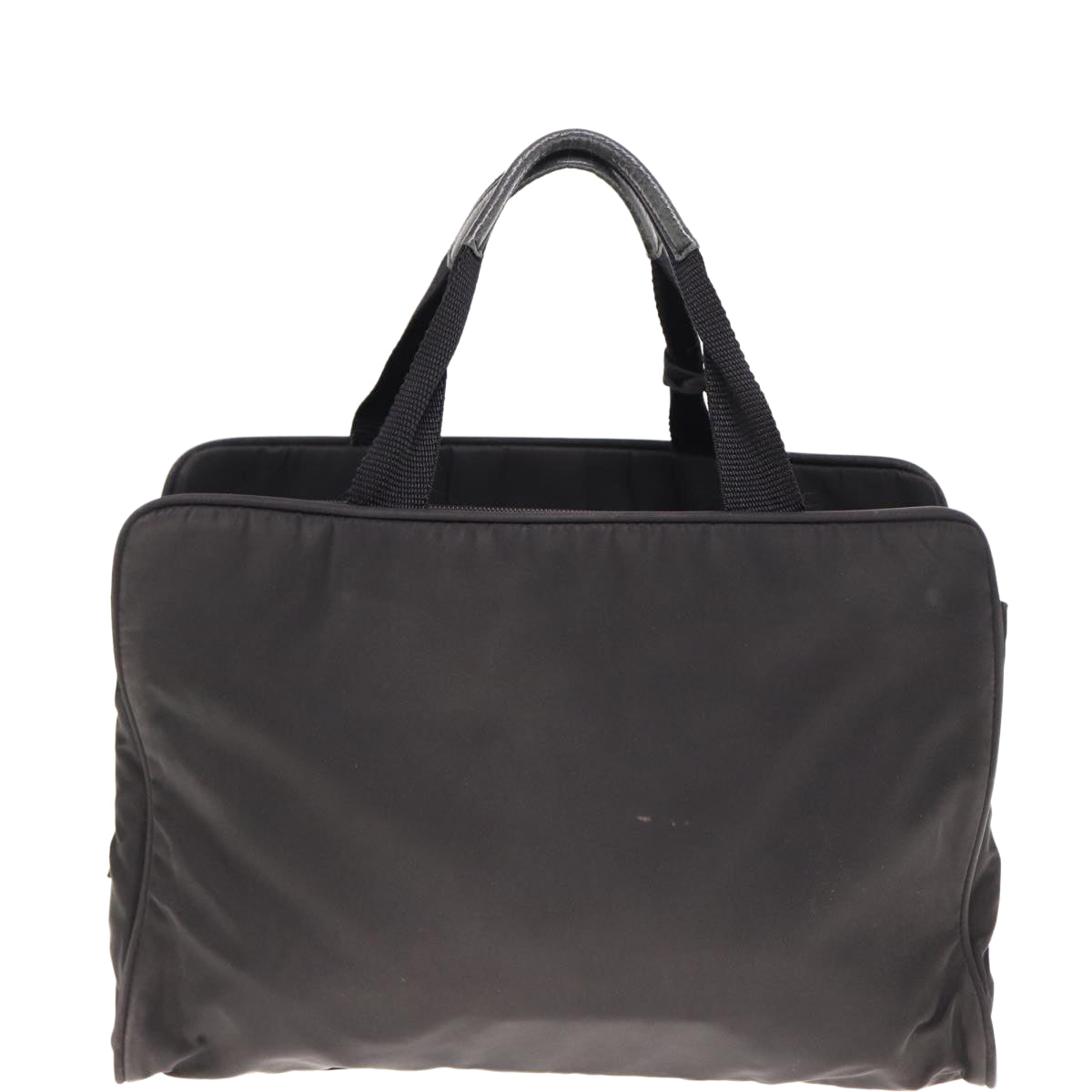 PRADA Hand Bag Nylon Black Auth 78643