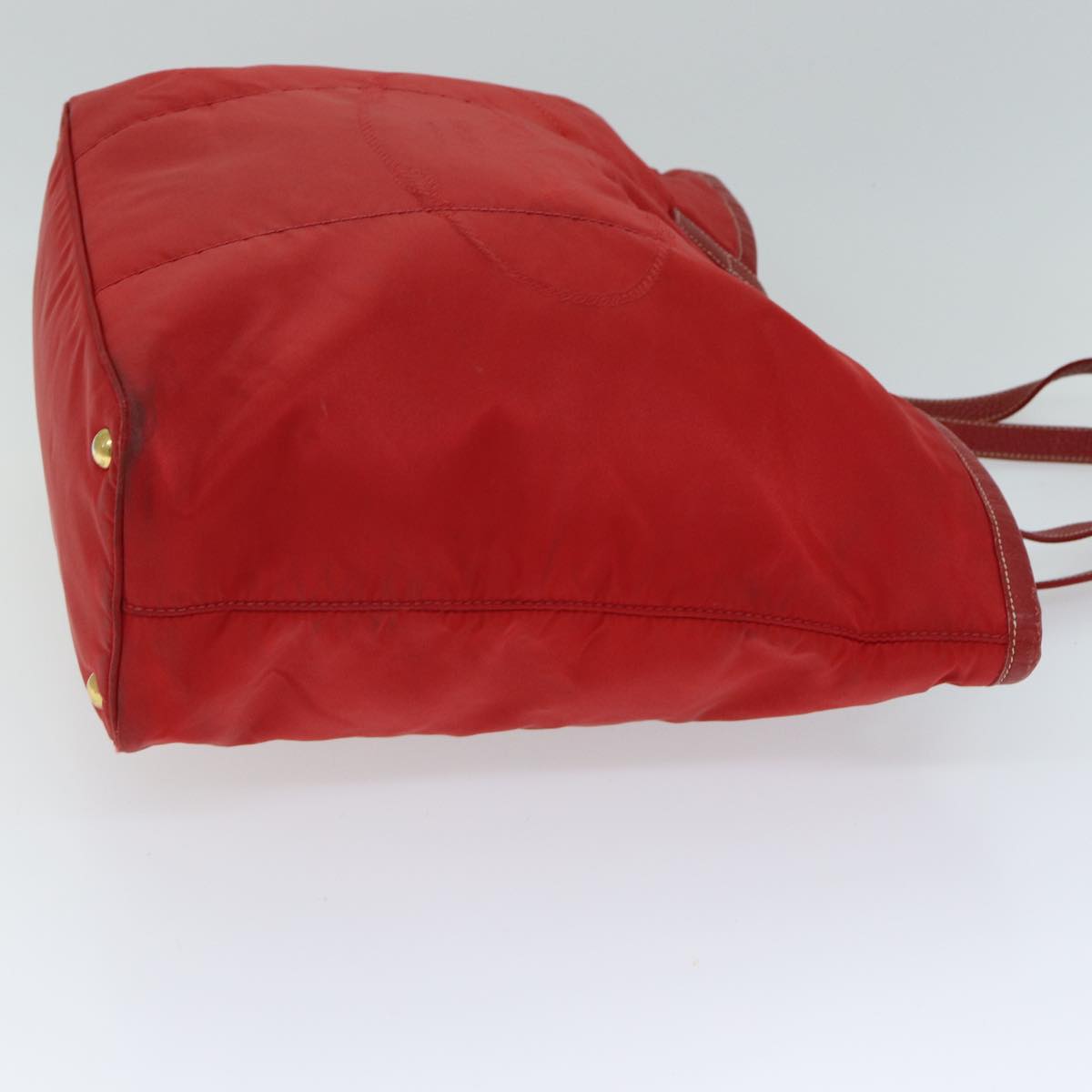 PRADA Tote Bag Nylon Red Auth
