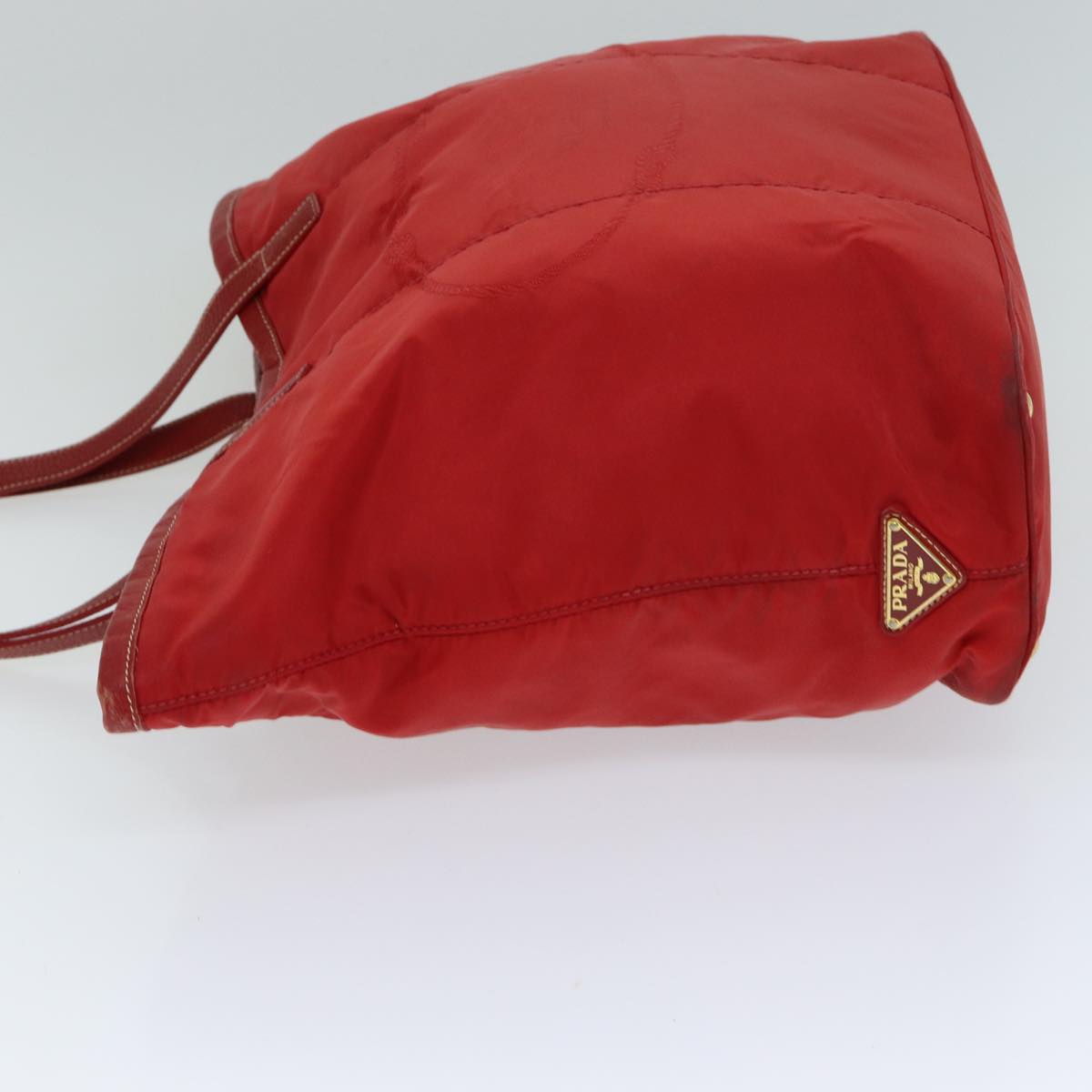 PRADA Tote Bag Nylon Red Auth