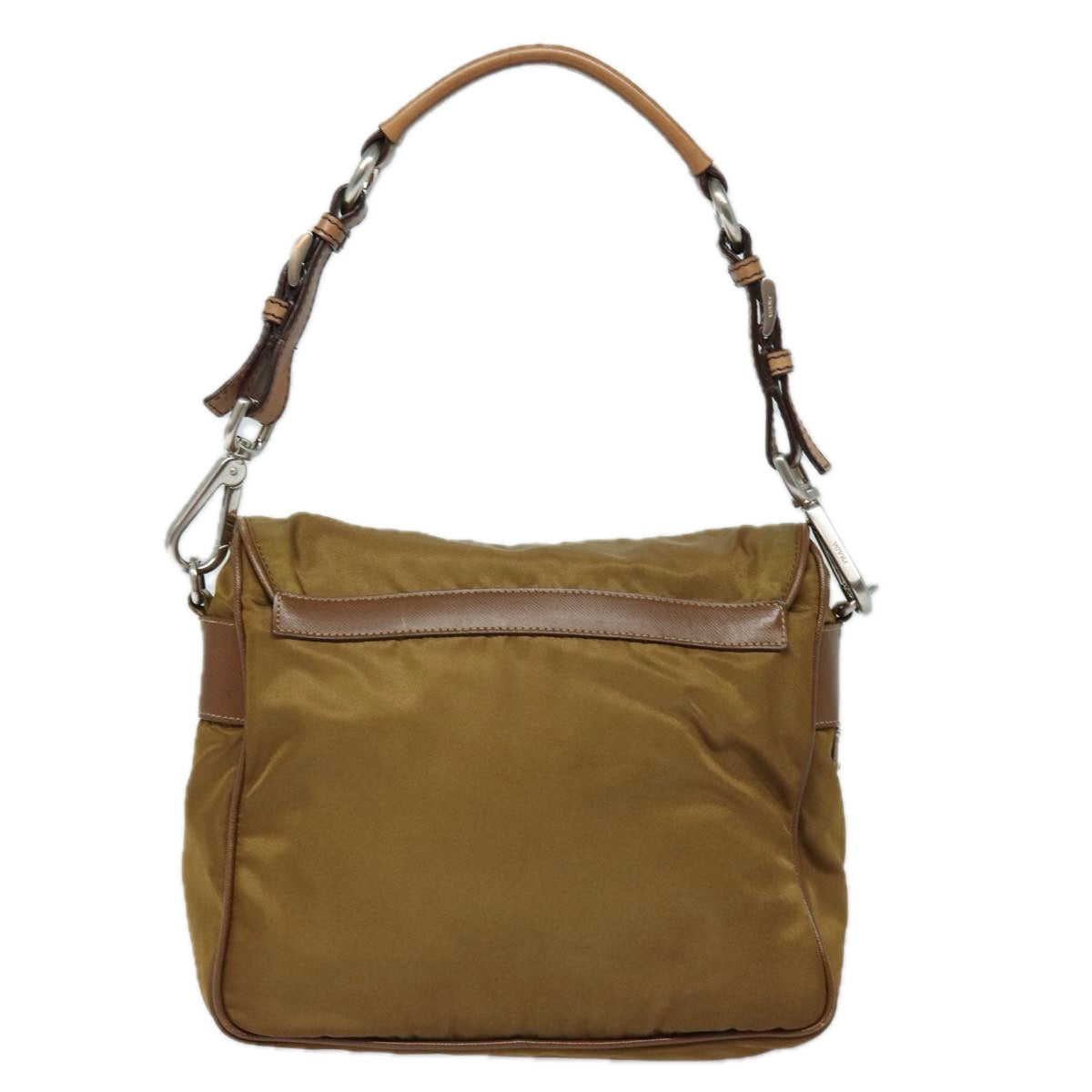 PRADA Shoulder Bag Nylon Brown Auth