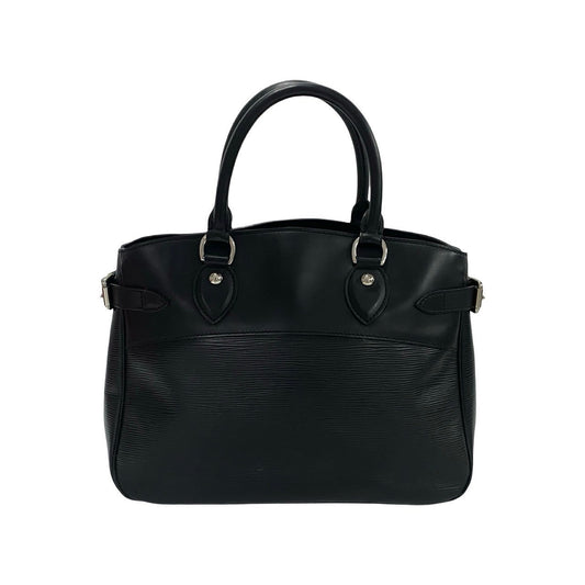LOUIS VUITTON Handbag leather black Passy PM