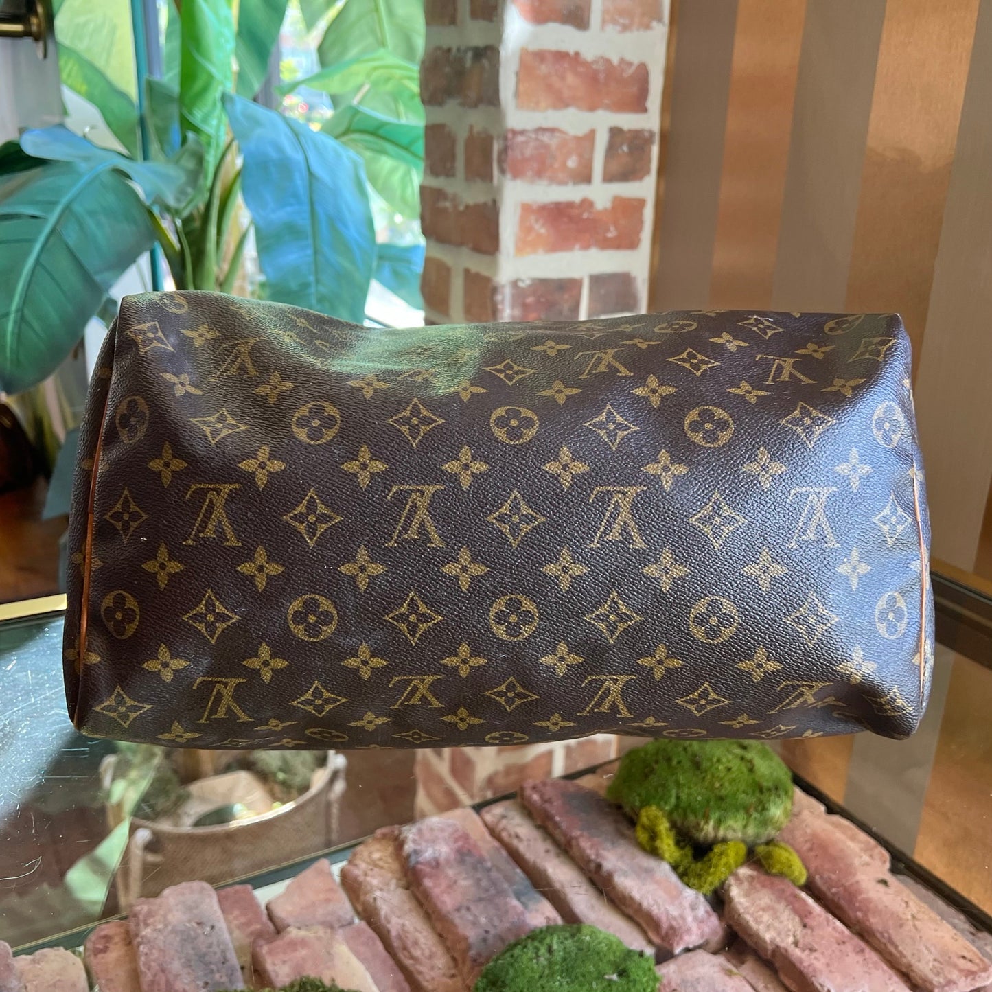 LOUIS VUITTON Brown Monogram Canvas Satchel Bag