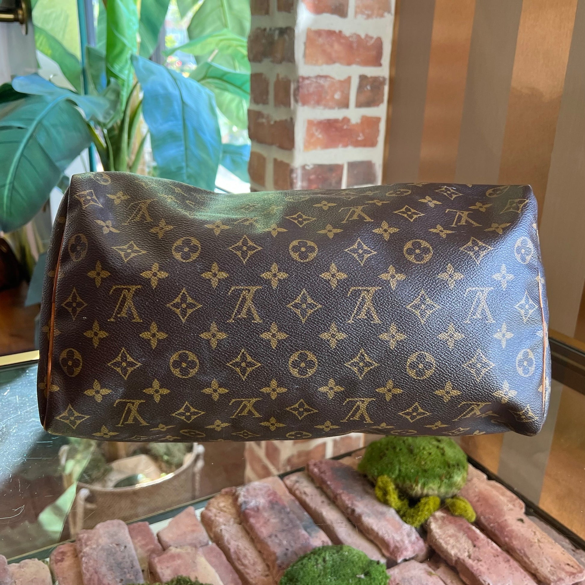 LOUIS VUITTON Brown Monogram Canvas Satchel Bag