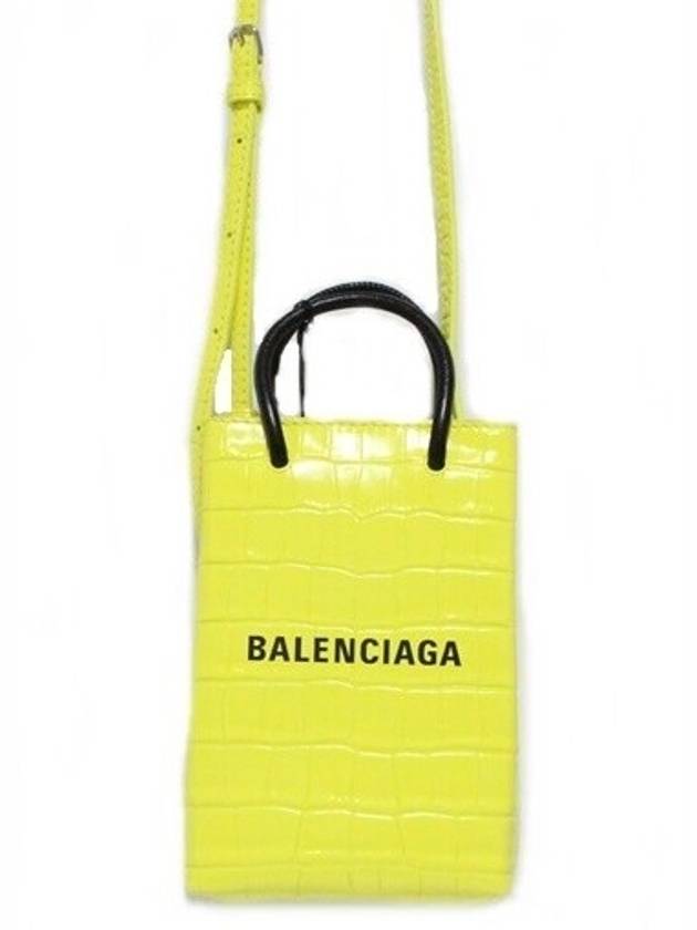 Luxury Balenciaga Trending 2026 Crocodile cross bag yellow