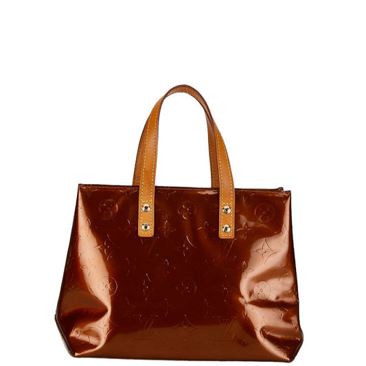 Louis Vuitton Monogram Vernis Reed PM Handbag M91146 Bronze Brown Patent Leather Louis Vuitton