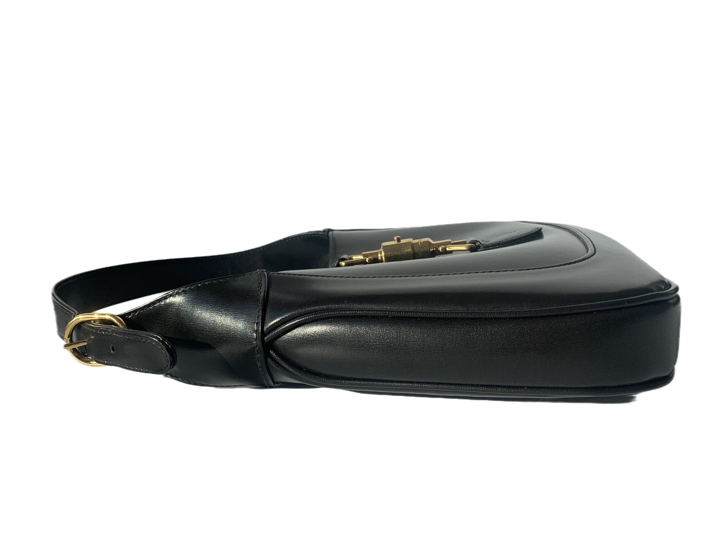 Gucci Jackie 1961 Black Leather Bag with Adjustable Strap