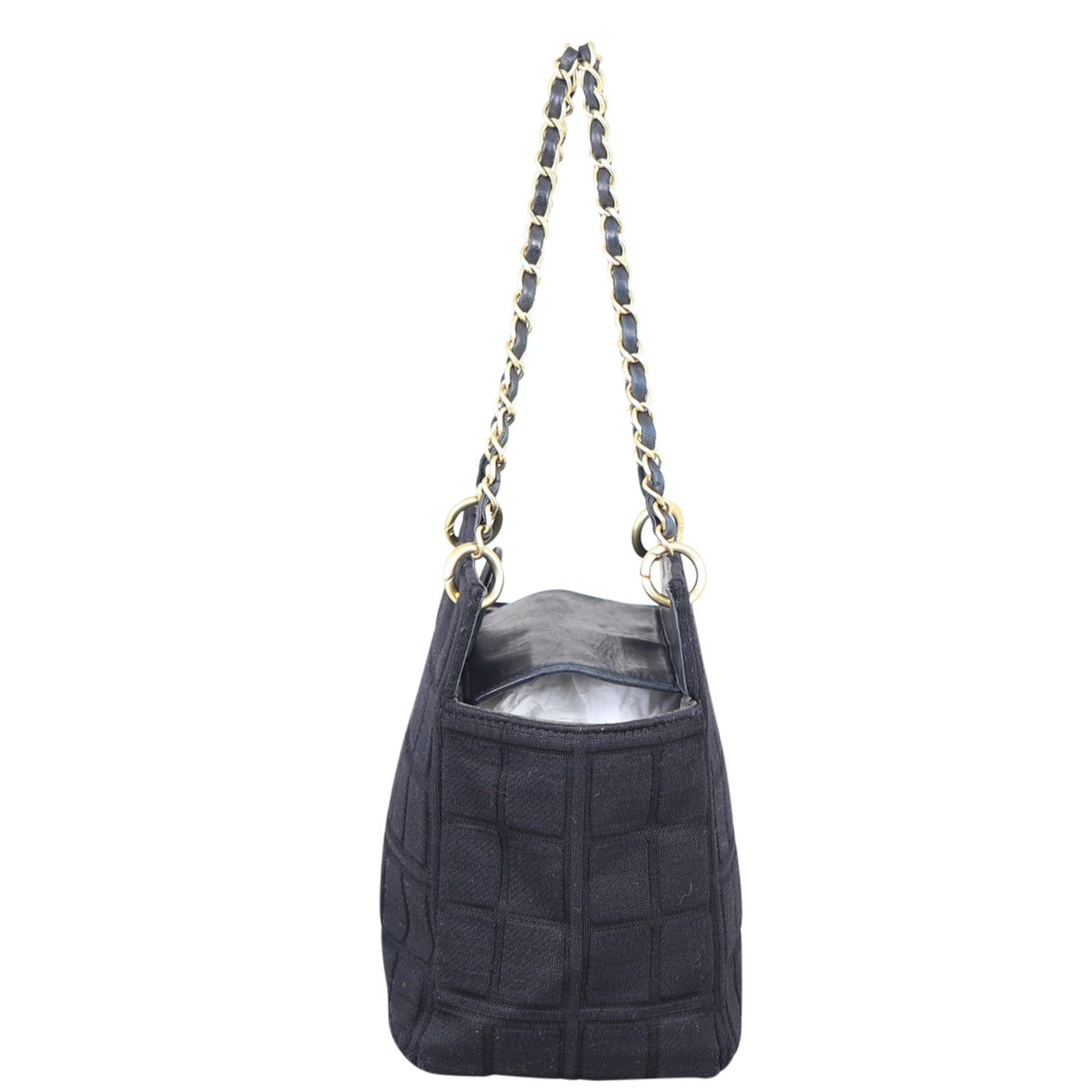 Chanel CC Knit Chocolate Bar Chain Shoulder Bag