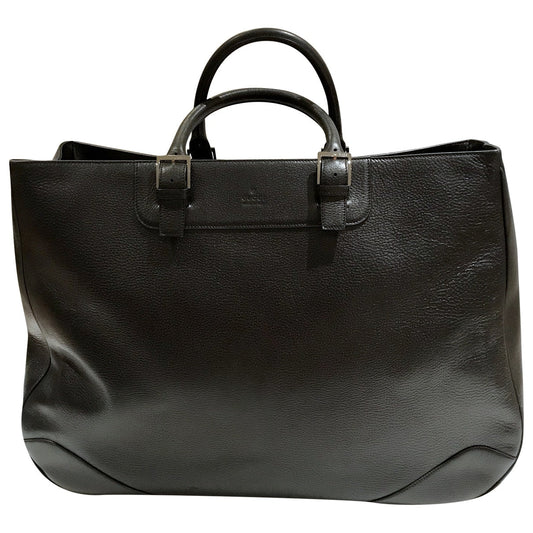 Gucci black leather travel bag