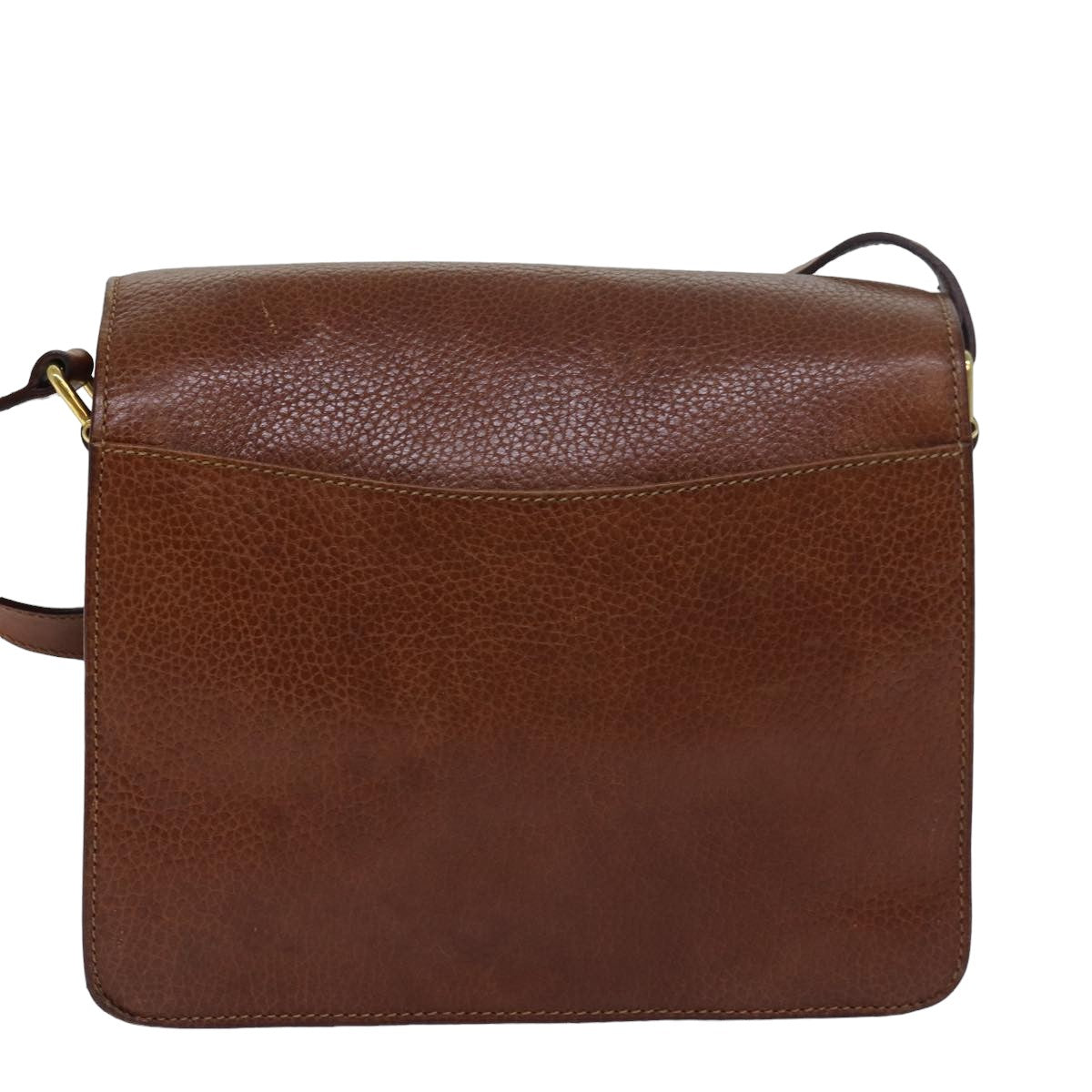 Luxury CELINE Shoulder Bag Leather Brown 79379