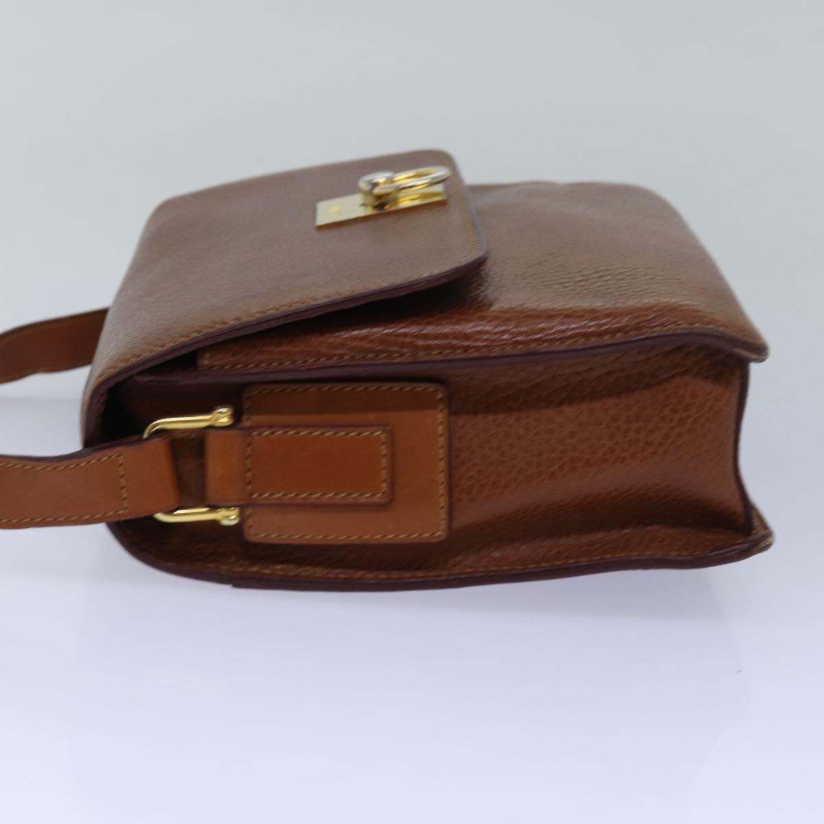 Luxury CELINE Shoulder Bag Leather Brown 79379