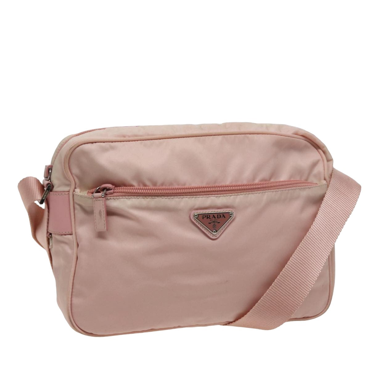 PRADA Shoulder Bag Nylon Pink Auth