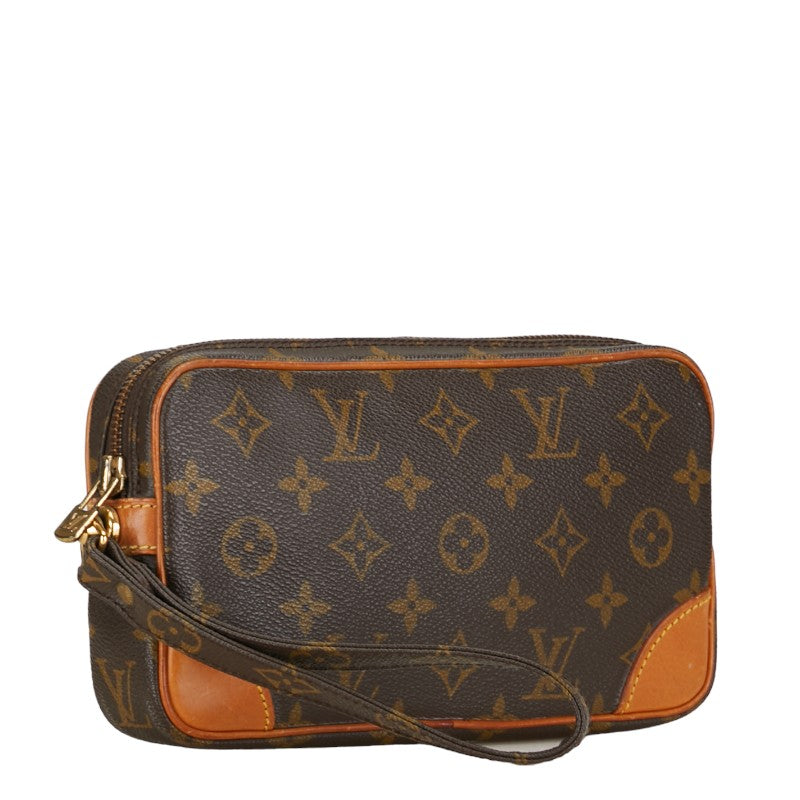 Louis Vuitton Monogram Marly Dragon PM Clutch Backpack M51827 Brown PVC Leather Louis Vuitton