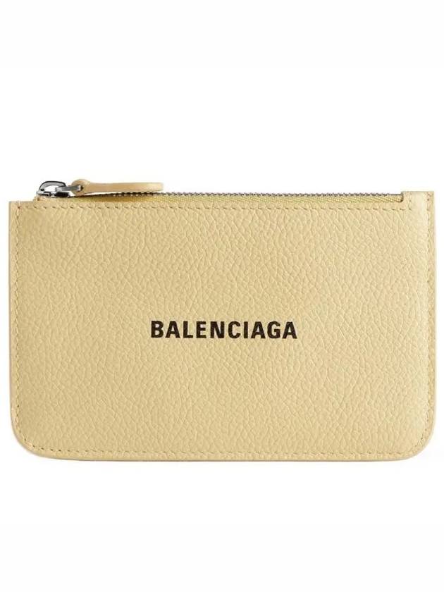 Luxury Balenciaga Trending 2026 Cash Large Long Coin Card Wallet Light Yellow