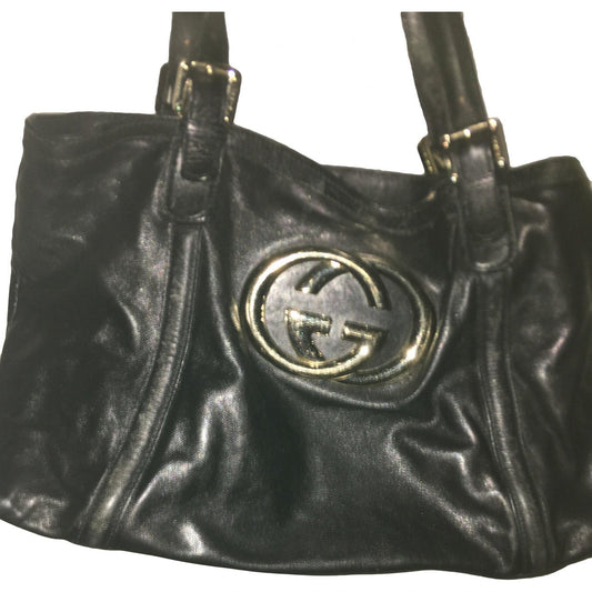 Gucci black leather handbag