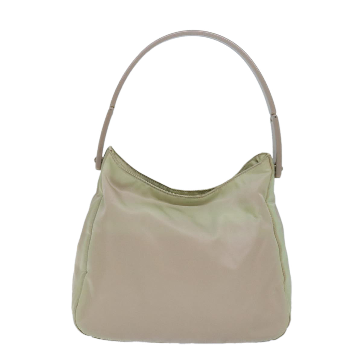 PRADA Shoulder Bag Nylon Beige Auth 79553