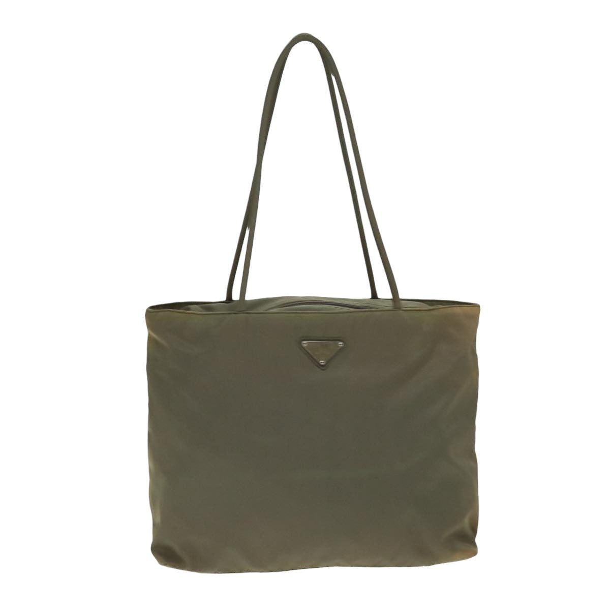 PRADA Tote Bag Nylon Gray Auth