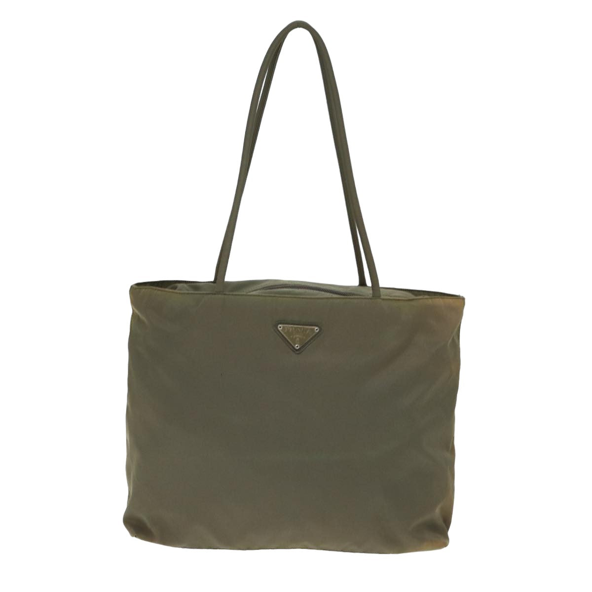 PRADA Tote Bag Nylon Gray Auth