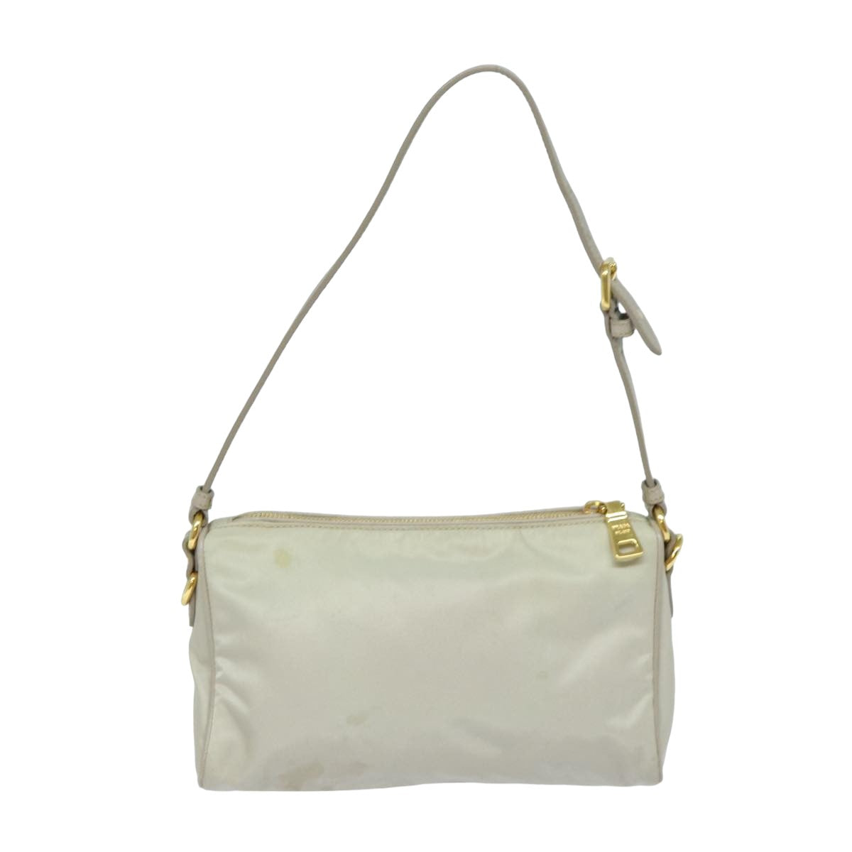PRADA Shoulder Bag Nylon Gray Auth 79819