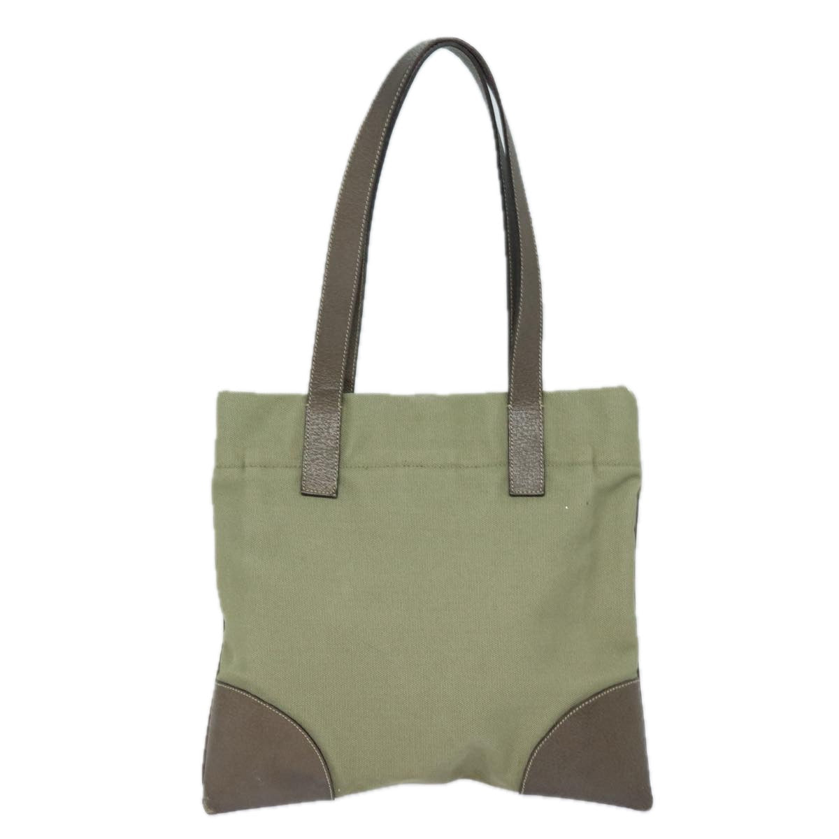 PRADA Tote Bag Canvas Khaki Auth