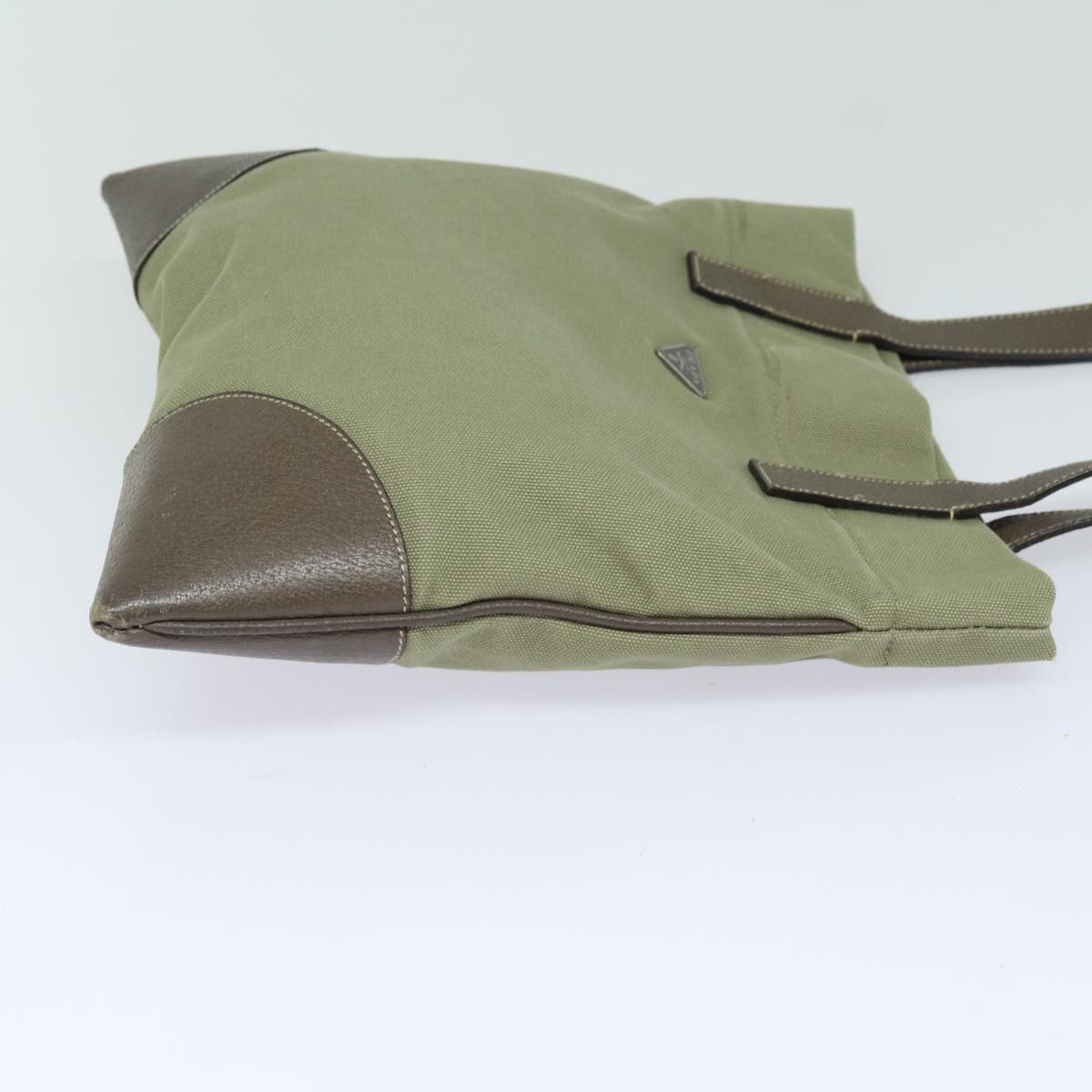 PRADA Tote Bag Canvas Khaki Auth