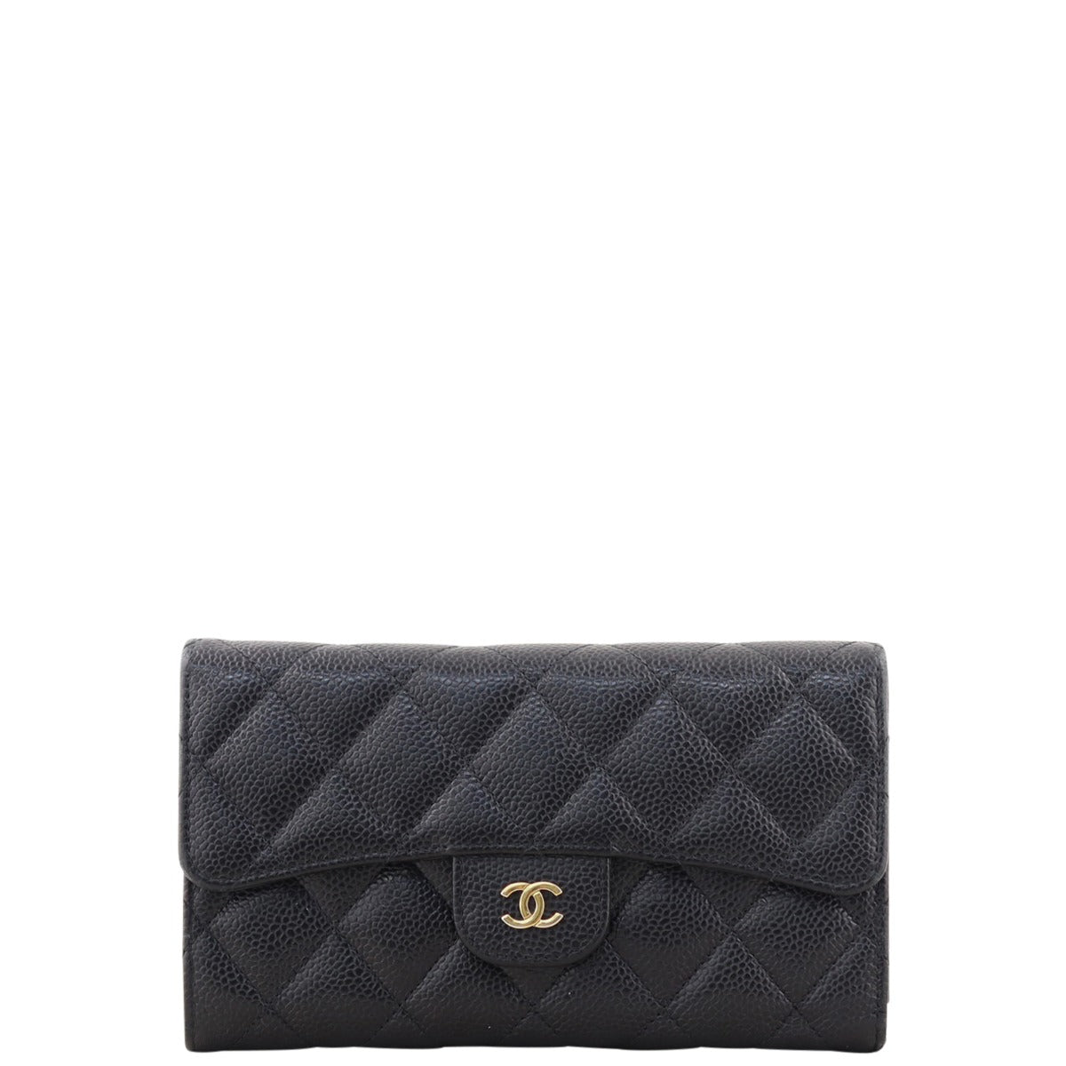 Chanel Classic Flap Wallet | Black Gold Hardware