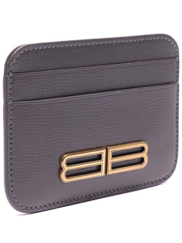 Luxury Balenciaga Trending 2026 Gossip BB Logo Card Wallet Grey