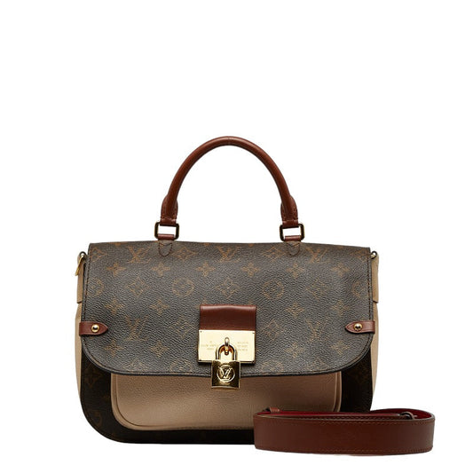 Louis Vuitton Monogram Vocal Handbag 2WAY M44353 Brown White Leather Louis Vuitton