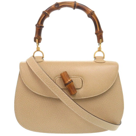 GUCCI Handbag 000 29 0633 leather beige Bamboo Women