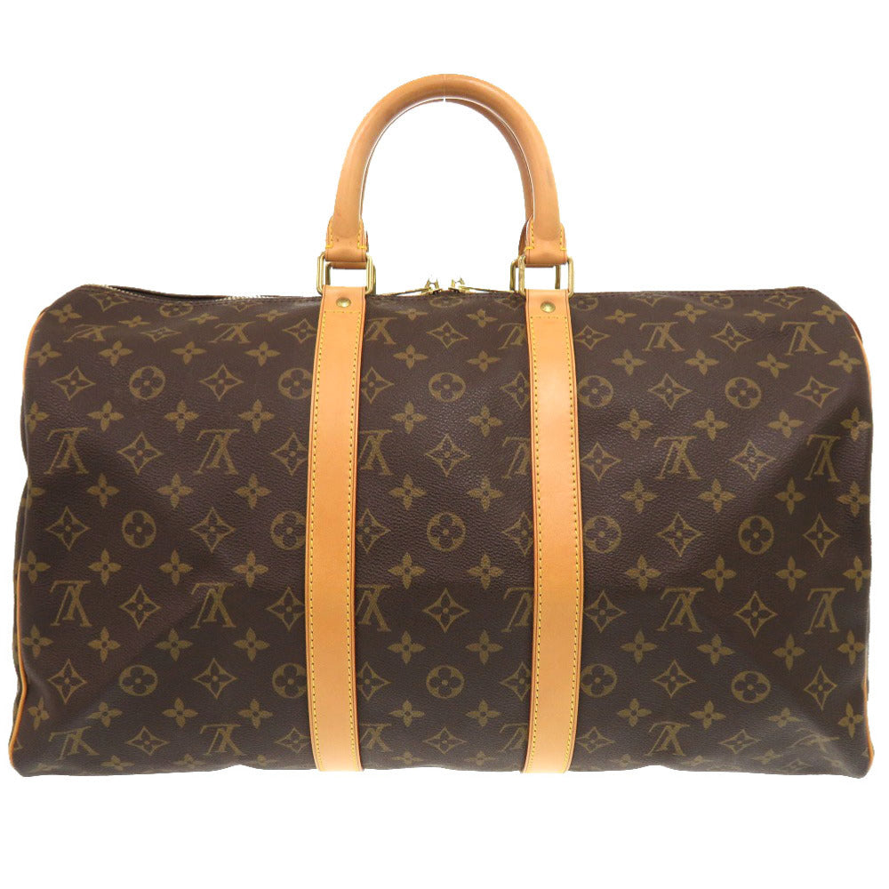 LOUIS VUITTON Boston Duffel bag Monogram canvas Brown Monogram Keepall 45 mens