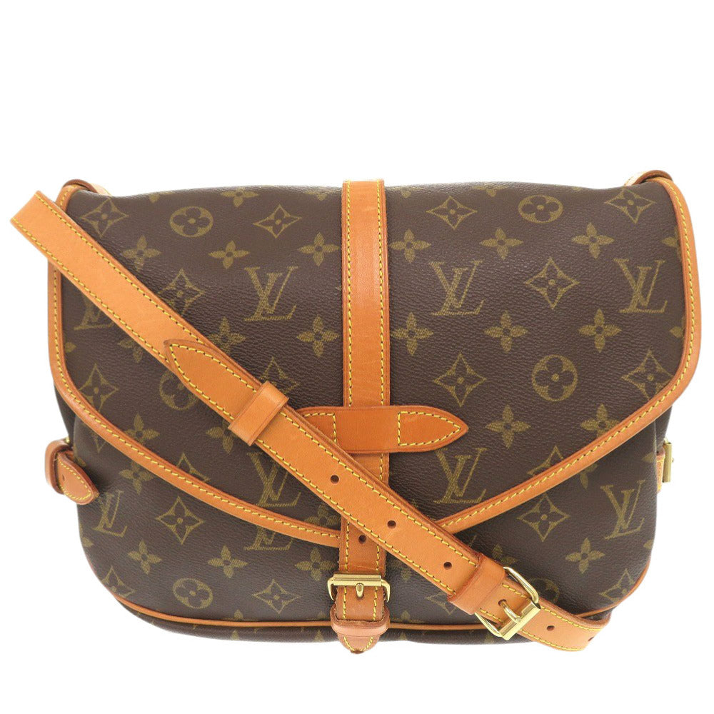 LOUIS VUITTON Shoulder Bag Monogram canvas Brown Monogram Saumur 30