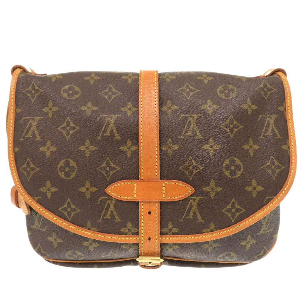 LOUIS VUITTON Shoulder Bag Monogram canvas Brown Monogram Saumur 30