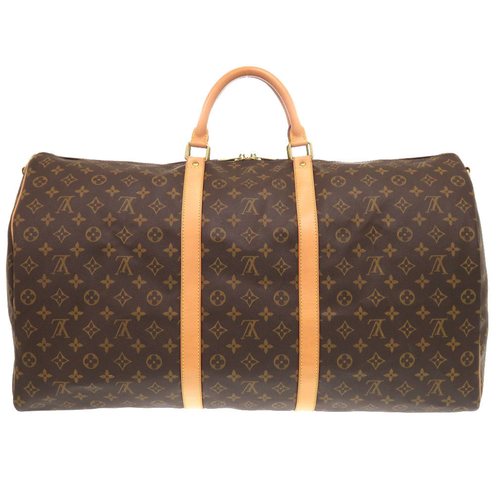 LOUIS VUITTON Boston Duffel bag Monogram canvas Brown Monogram Keepall bandouliere60