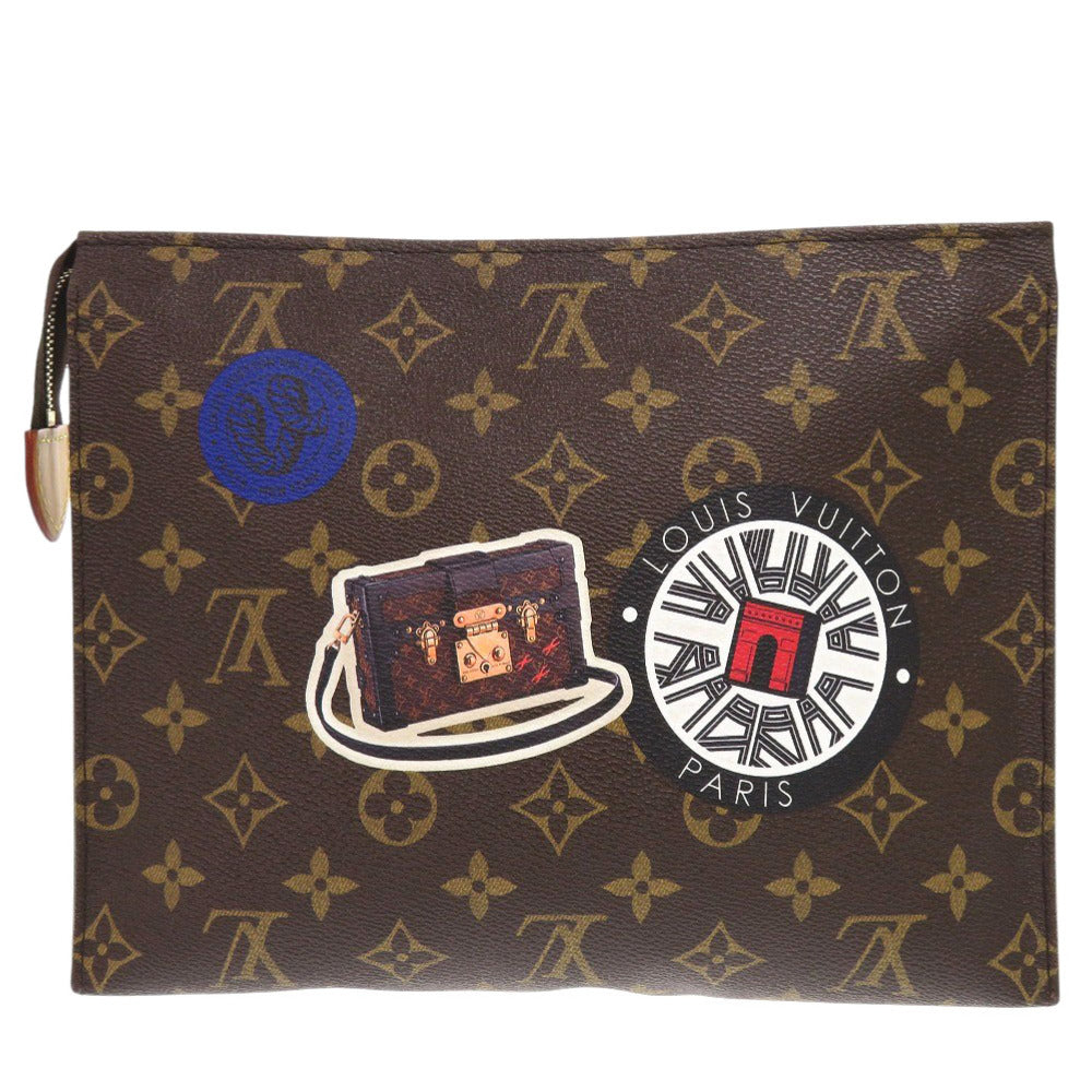 Luxury Women's Clutch Bag | LOUIS VUITTON Clutch bag Monogram canvas Brown World Tour Monogram posh toilette