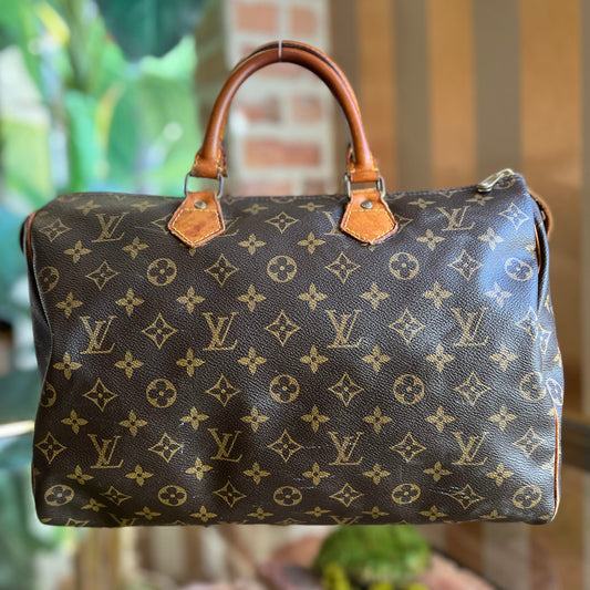 LOUIS VUITTON Brown Monogram Canvas Satchel Bag
