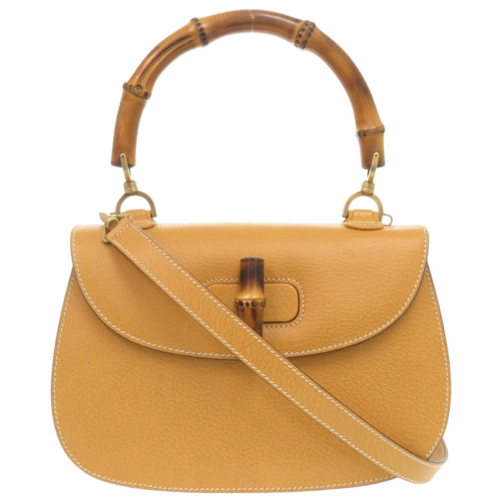 GUCCI Handbag 000 1364 0633 leather yellow Bamboo Women